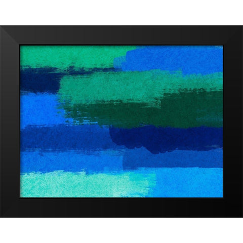 Vibrant Smears Black Modern Wood Framed Art Print by Prime, Marcus