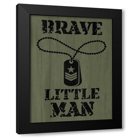Brave Little Man Black Modern Wood Framed Art Print by Prime, Marcus
