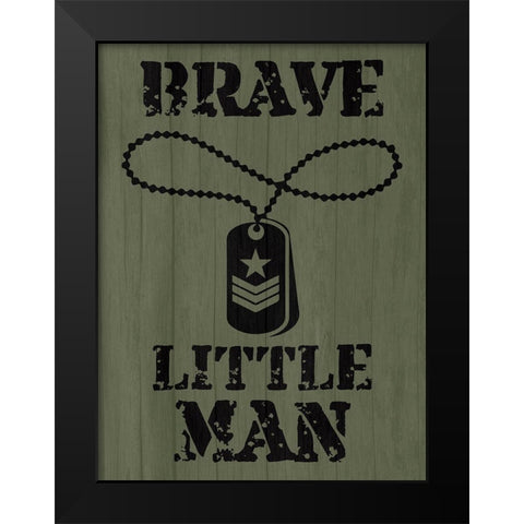 Brave Little Man Black Modern Wood Framed Art Print by Prime, Marcus