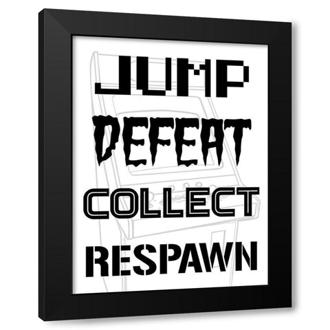 Gaming Rules 1 Black Modern Wood Framed Art Print with Double Matting by Prime, Marcus