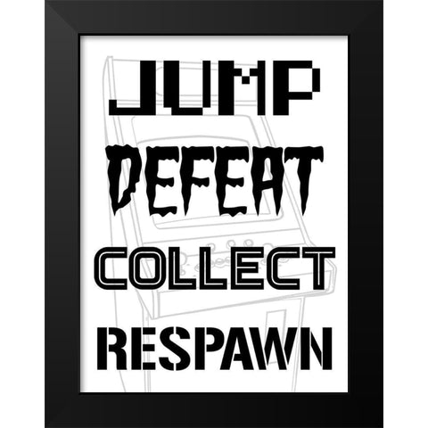 Gaming Rules 1 Black Modern Wood Framed Art Print by Prime, Marcus