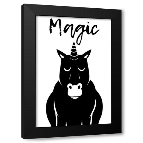 Magical Friend Black Modern Wood Framed Art Print by Prime, Marcus