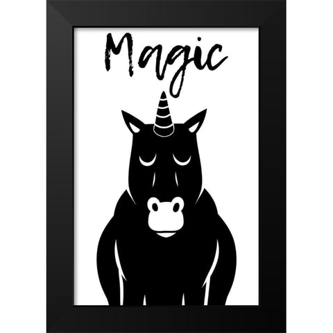 Magical Friend Black Modern Wood Framed Art Print by Prime, Marcus