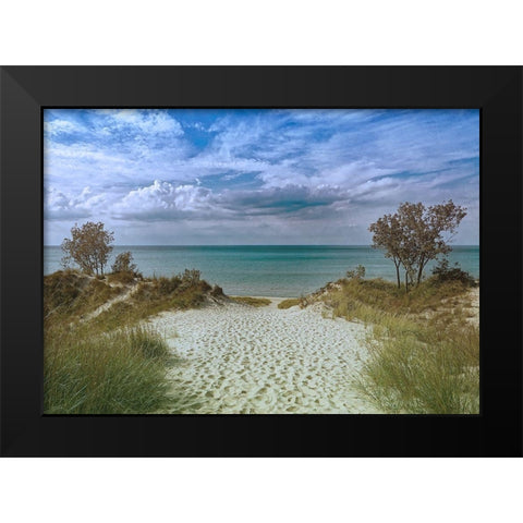 Welcoming Beach Black Modern Wood Framed Art Print by Prime, Marcus