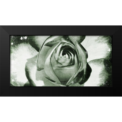 Floral Droplets Black Modern Wood Framed Art Print by Prime, Marcus