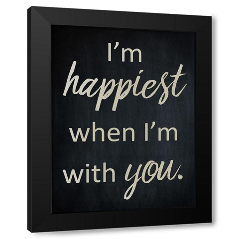 Happiest Life Black Modern Wood Framed Art Print by Prime, Marcus