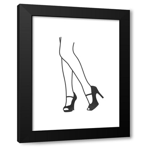 Glamorous Heels 1 Black Modern Wood Framed Art Print with Double Matting by Prime, Marcus