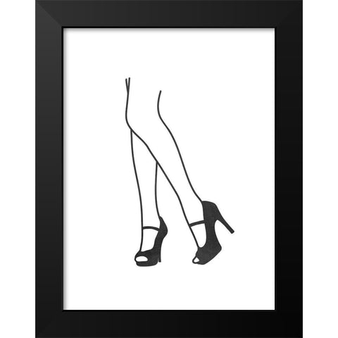 Glamorous Heels 1 Black Modern Wood Framed Art Print by Prime, Marcus