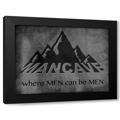 Manly Mancave Black Modern Wood Framed Art Print with Double Matting by Prime, Marcus