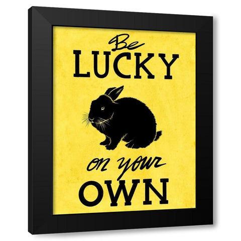 Be Lucky 1 Black Modern Wood Framed Art Print by Prime, Marcus
