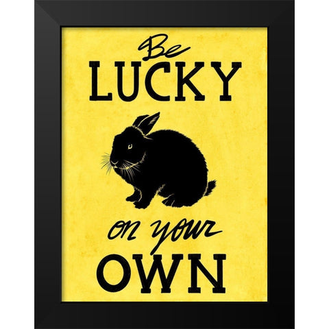 Be Lucky 1 Black Modern Wood Framed Art Print by Prime, Marcus