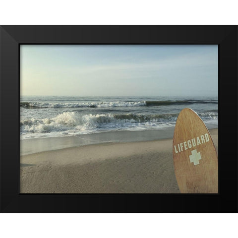 Lifeguard Watch Black Modern Wood Framed Art Print by Prime, Marcus
