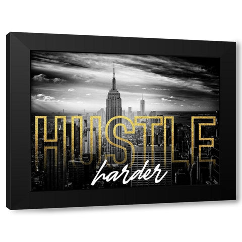 Hustle Hard 1 Black Modern Wood Framed Art Print with Double Matting by Prime, Marcus