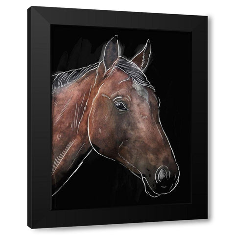 Illustrated Spirit 1 Black Modern Wood Framed Art Print by Prime, Marcus