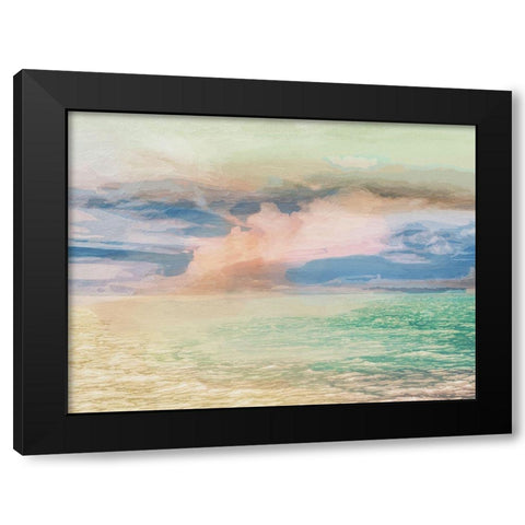 Beach Abstract 1 Black Modern Wood Framed Art Print with Double Matting by Prime, Marcus