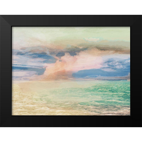 Beach Abstract 1 Black Modern Wood Framed Art Print by Prime, Marcus