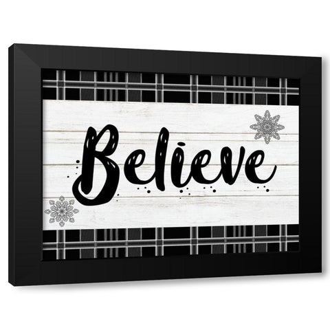 Vintage Believe 1 Black Modern Wood Framed Art Print by Prime, Marcus