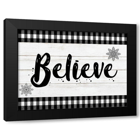 Vintage Believe 1 Black Modern Wood Framed Art Print by Prime, Marcus