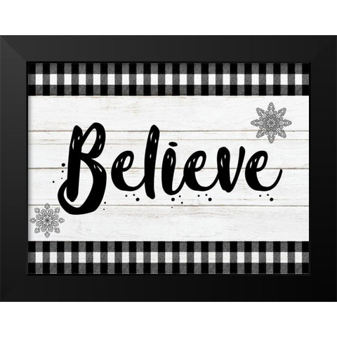 Vintage Believe 1 Black Modern Wood Framed Art Print by Prime, Marcus