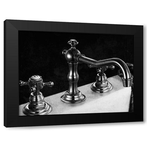 Twilight Bathroom 1 Black Modern Wood Framed Art Print with Double Matting by Prime, Marcus