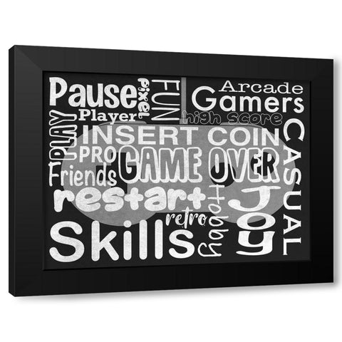 Gaming Love 1 Black Modern Wood Framed Art Print by Prime, Marcus