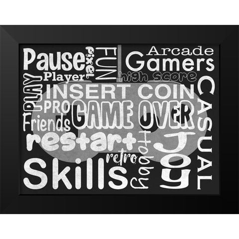 Gaming Love 1 Black Modern Wood Framed Art Print by Prime, Marcus