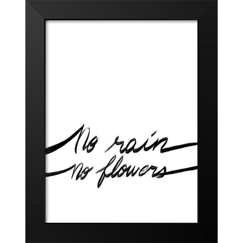 No Rain Black Modern Wood Framed Art Print by Prime, Marcus
