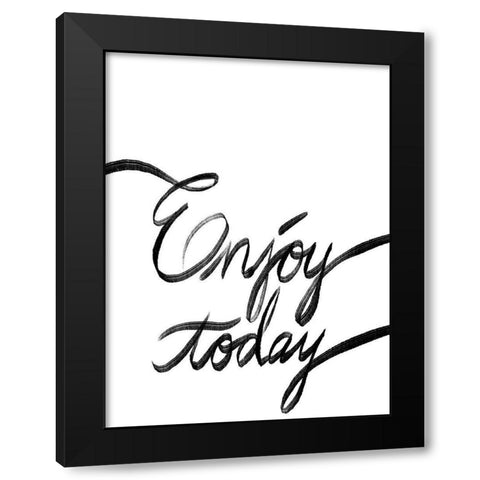 Enjoy Today Black Modern Wood Framed Art Print with Double Matting by Prime, Marcus