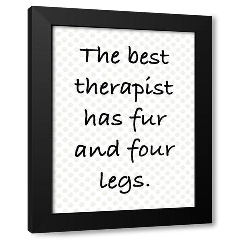 Furry Therapist Black Modern Wood Framed Art Print with Double Matting by Prime, Marcus
