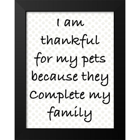 Complete Family Black Modern Wood Framed Art Print by Prime, Marcus