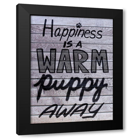 Warm Puppies 1 Black Modern Wood Framed Art Print with Double Matting by Prime, Marcus