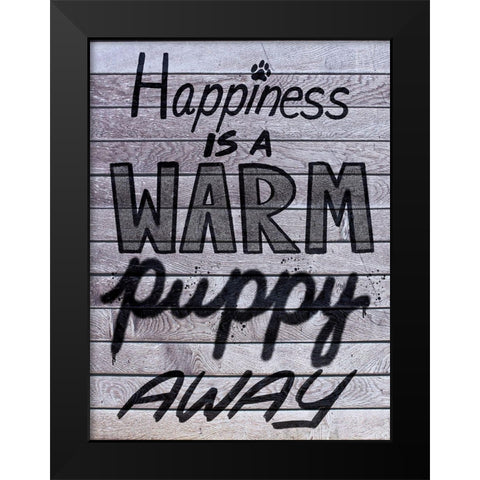 Warm Puppies 1 Black Modern Wood Framed Art Print by Prime, Marcus