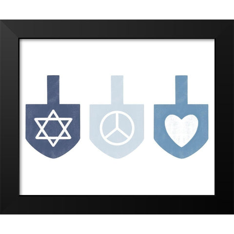 Dreidel Values Black Modern Wood Framed Art Print by Prime, Marcus