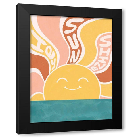 Hey Sunshine Black Modern Wood Framed Art Print by Prime, Marcus