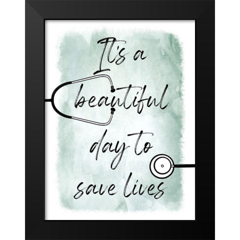 Saving Lives 1 Black Modern Wood Framed Art Print by Prime, Marcus