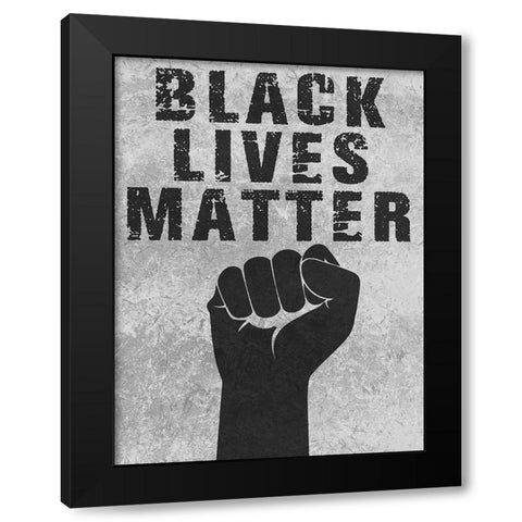 Black Lives Matter Black Modern Wood Framed Art Print with Double Matting by Prime, Marcus