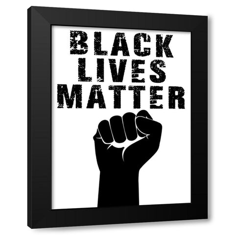Black Lives Matter 2 Black Modern Wood Framed Art Print with Double Matting by Prime, Marcus