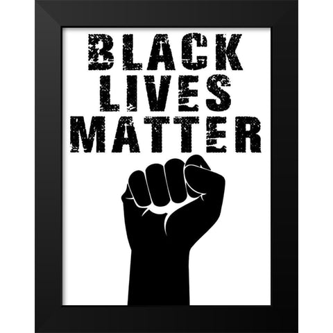 Black Lives Matter 2 Black Modern Wood Framed Art Print by Prime, Marcus
