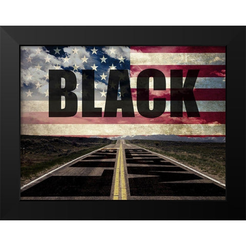Road to Freedom Black Modern Wood Framed Art Print by Prime, Marcus