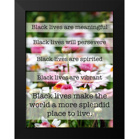 Splendid Lives 1 Black Modern Wood Framed Art Print by Prime, Marcus
