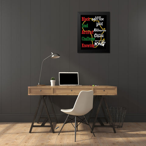 Powerful Leaders Black Modern Wood Framed Art Print by Prime, Marcus