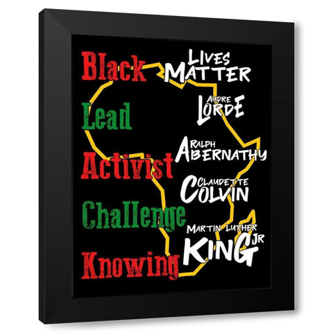 Powerful Leaders Black Modern Wood Framed Art Print by Prime, Marcus