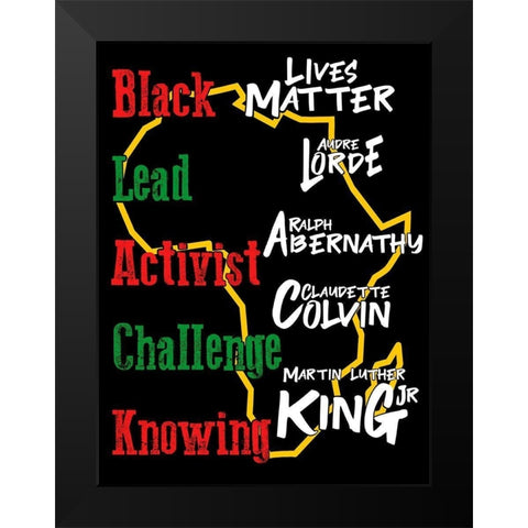 Powerful Leaders Black Modern Wood Framed Art Print by Prime, Marcus