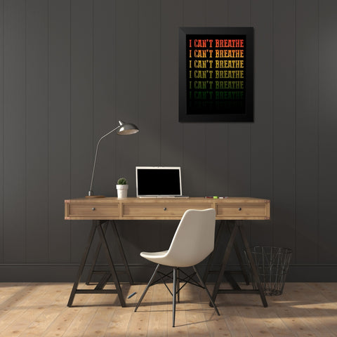 Cant Breathe 1 Black Modern Wood Framed Art Print by Prime, Marcus