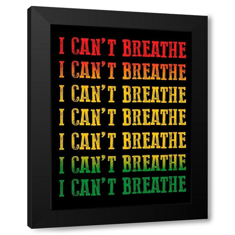 Cant Breathe 2 Black Modern Wood Framed Art Print by Prime, Marcus