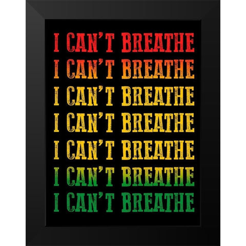 Cant Breathe 2 Black Modern Wood Framed Art Print by Prime, Marcus