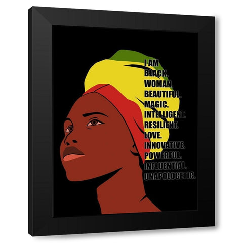Beautiful Woman 2 Black Modern Wood Framed Art Print with Double Matting by Prime, Marcus