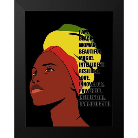 Beautiful Woman 2 Black Modern Wood Framed Art Print by Prime, Marcus