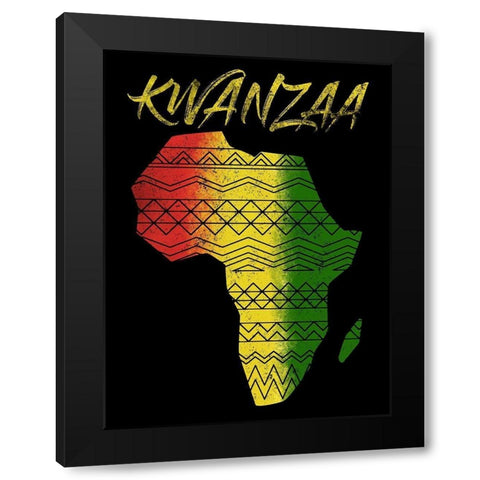 Kwanzaa Black Modern Wood Framed Art Print with Double Matting by Prime, Marcus