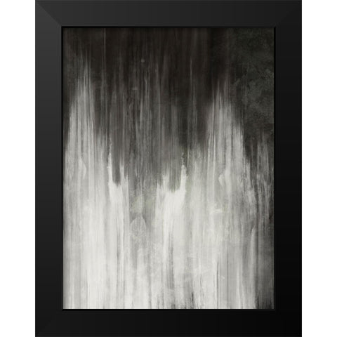 Furious Strokes Black Modern Wood Framed Art Print by Prime, Marcus